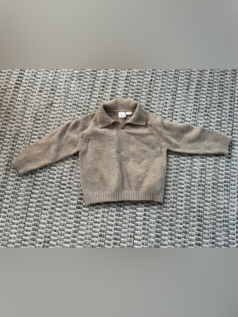 Zara Kids Taupe Collared Knit Sweater size 4-5